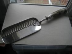 Large Antique Silver-Plated Crumb Tray