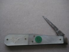 William IV Mother of Pearl Hafted Steel Bladed Folding Fruit Knife