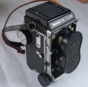 Mamiya C220 Pro TLR 120 Film Camera & Sekor 80mm f/2.8 Lens In Leather Case With Films