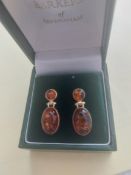 Gold and Amber Earrings