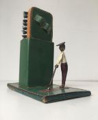 Hagenauer Art Deco Style ‘Golfer’ Bronze and Chrome, Circa 1940s