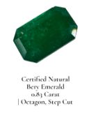 Emerald | Octagon, Step Cut | Vivid/Deep Green