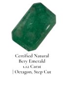 Emerald |Octagon, Step Cut | Intense Green