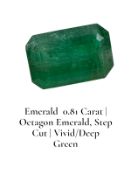 Emerald | Octagon Emerald, Step Cut | Vivid/Deep Green