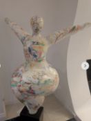 Dancing Ballerina Fat Woman Figure Large Sculpture