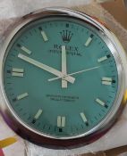 Rolex Oyster Perpetual Inspired Wall Clock – Tiffany Blue Dial