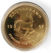 Gold Plated Krugerrand First Date 1967