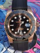 New Pagani Design PD-1651 Automatic – 41mm Rose Gold & Ceramic Bezel | Yacht-Master Homage Style