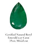 Emerald | Pear, Mixed Cut | Vivid Green