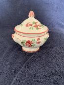 Antique French Sugar Bowl, c1920’s, Fait Main, Faiences d’Art, Strasbourg.