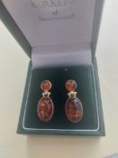 Gold and Amber Earrings
