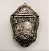 Antique Continental Silver Object Du Vertu Scent Box Or Vinaigrette