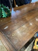 Oak Refectory Extending Table and 12 Chairs - 2 Being Carvers