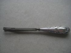 Victorian Matching Silver Handled Pair of Scissors and Tweezers, Birmingham 1898