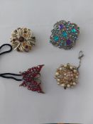 Vintage Brooches and Necklet