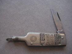 Vintage Seagers Special Dry Gin Advertising Penknife, c1940