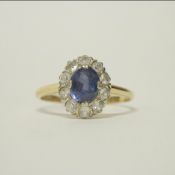 Carmose Ring, 18 K Gold With 0.25 ct Topaz and White Stones