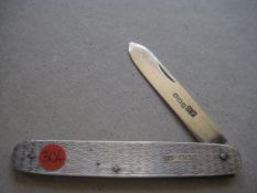 George V All Silver Folding Fruit Knife, Sheffield 1925