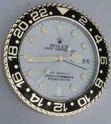 Rolex GMT-Master II Inspired Wall Clock – Crisp White Dial & Gold Accents