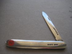 George V All Silver Sampson Mordan London Hallmarked Folding Fruit Knife