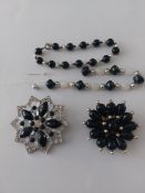 Two Vintage Brooches and Bracelet