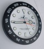 Rolex Explorer II Inspired Wall Clock – White Dial / Black Bezel