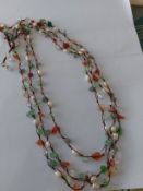 Handmade Necklace With Mineral Stones