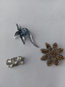 Vintage Brooches x 3