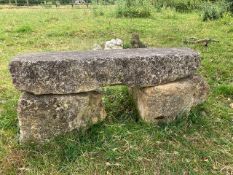 Stone Garden Bench