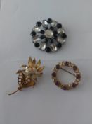 Three Vintage Brooches