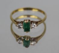 Vintage Emerald and Diamond Ring