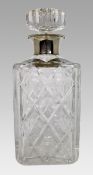 Cut Glass Silver Mounted Decanter