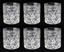 Set of 6 Stuart Cheltenham Cut Glass SmallTumblers