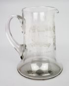 Edwardian Imperial International Exhibition London Glass Tankard