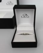 Leo Diamond Platinum Ring with 0.33 Carat Natural Diamond