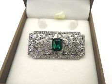 Art Deco Style Crystal Brooch