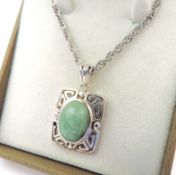 Artisan 925 Sterling Silver Gemstone Pendant Necklace