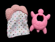 10 x Deluxe Teething Set Includes Teething Mitten for Babies RRP Â£6.99 L11b