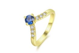 20 x Wishbone Rings, Blue Zircon Total RRP Â£337.60 L14a