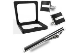 10 x Tie Clip & Cufflinks Set for Men L12a