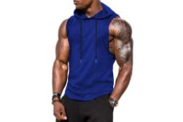 9 x Hooded Gym Tank Tops Bodybuilding Muscle Sleeveless T-Shirt RRP Â£276.30 Lb46