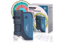 Pocket Microscope, 60x-120x Handheld Mini Microscope for Kids