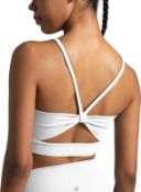 5 x Women's Dreamlux Bowknot Strappy Sports Bras (White)