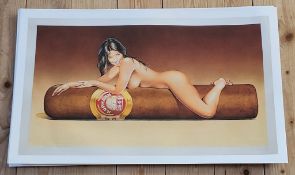 Bundle of Five (5) Cigar advertising poster.