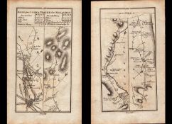 Ireland Rare 1778 Antique 247 Year-Old Road Map Cork Blarney to Tralee & Killarney.