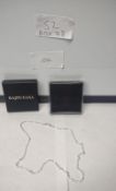 Job lot of 2 Stamped 925 Silver, 20 inch necklace. EST Â£40 - S2-BOX 78