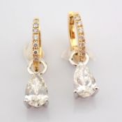 Pear Cut Lab-Grown Diamond Earring - 2.1 Total Carat (IGI Certified)