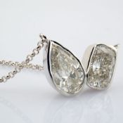 Cushion Cut Lab-Grown Diamond Necklace - 2.56 Total Carat (IGI Certified)