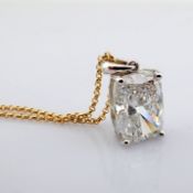 Cushion Cut Lab-Grown Diamond Necklace - 4.81 Total Carat (IGI Certified)