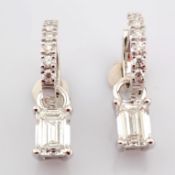 Emerald Cut Lab-Grown Diamond Earring - 2.41 Total Carat (IGI Certified)